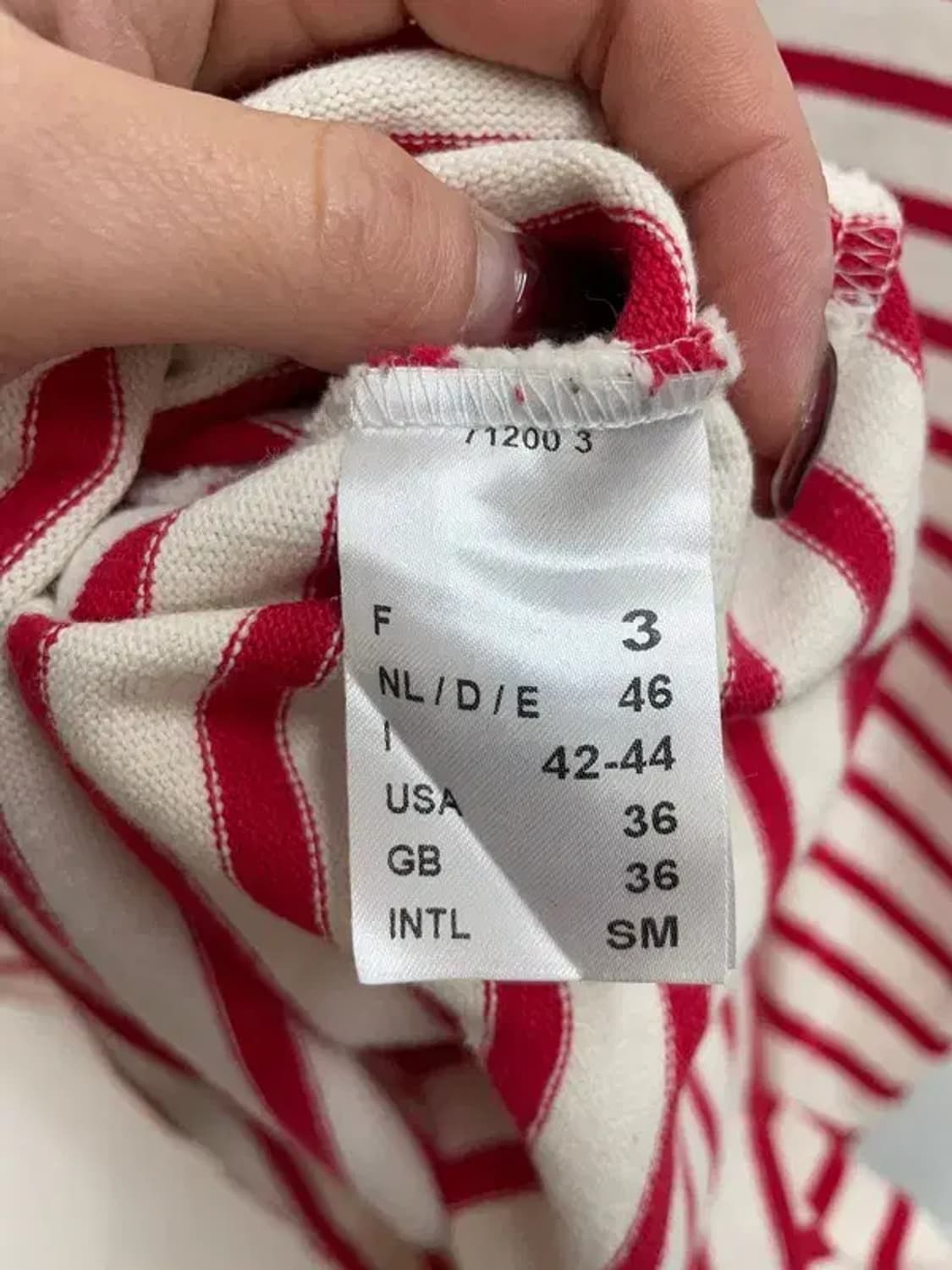 세인트 제임스 오버핏 레드 스트라이프 긴팔티 상품이미지6