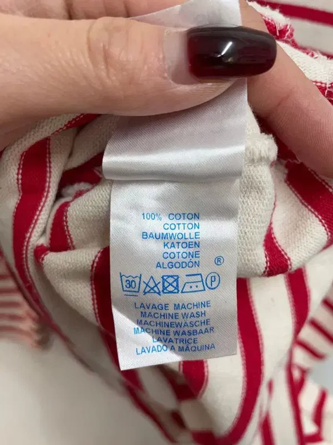 세인트 제임스 오버핏 레드 스트라이프 긴팔티 상품이미지7