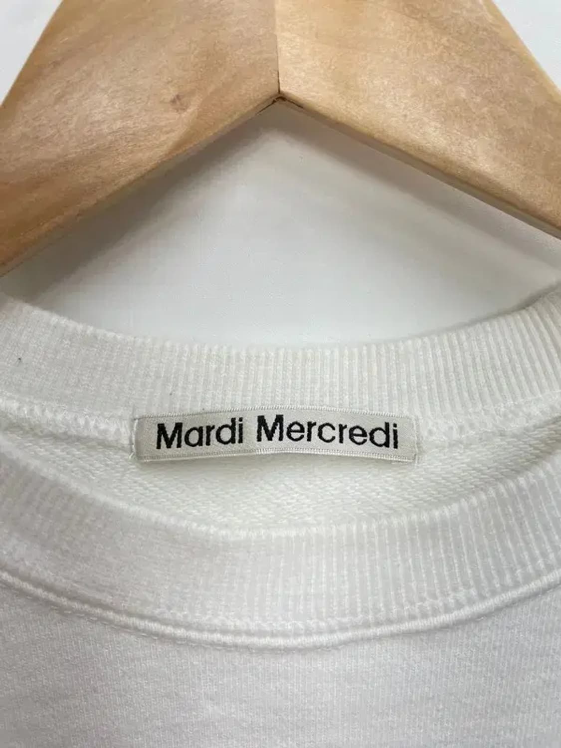 마르디 메크르디 화이트 블루 플라워 로고 코튼 스웻셔츠 맨투맨 티셔츠 상품이미지6