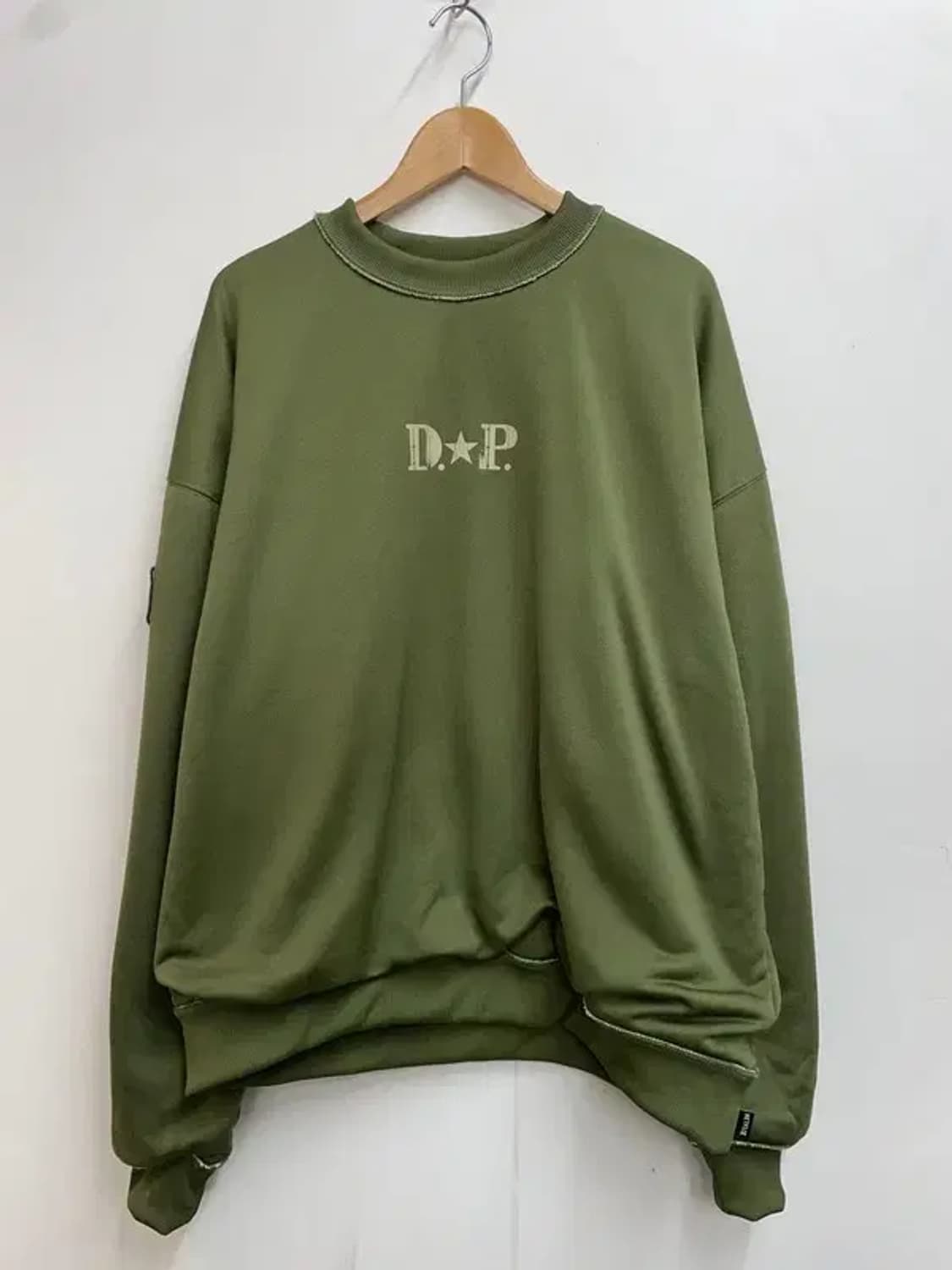 디피 x 아이앱 스튜디오 리버서블 스웻셔츠 오트밀 레인저 그린 상품이미지2