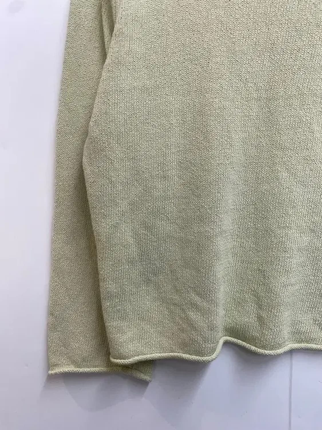 마뗑킴 핀턱 로고 니트 풀오버 라임색 상품이미지9