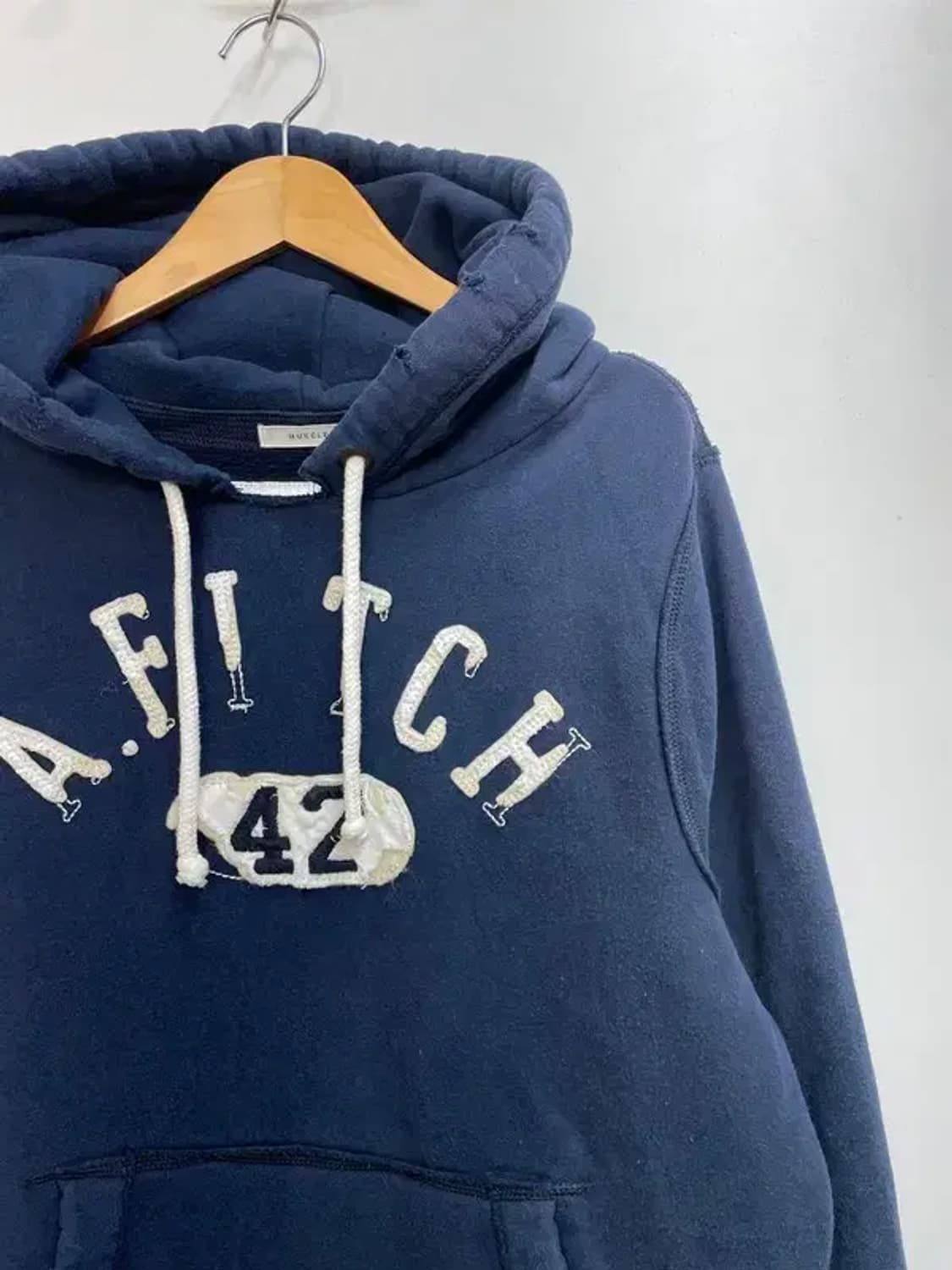 미디움 아베크롬비 빈티지 Y2K 데미지 디테일 기모 후드티 상품이미지4