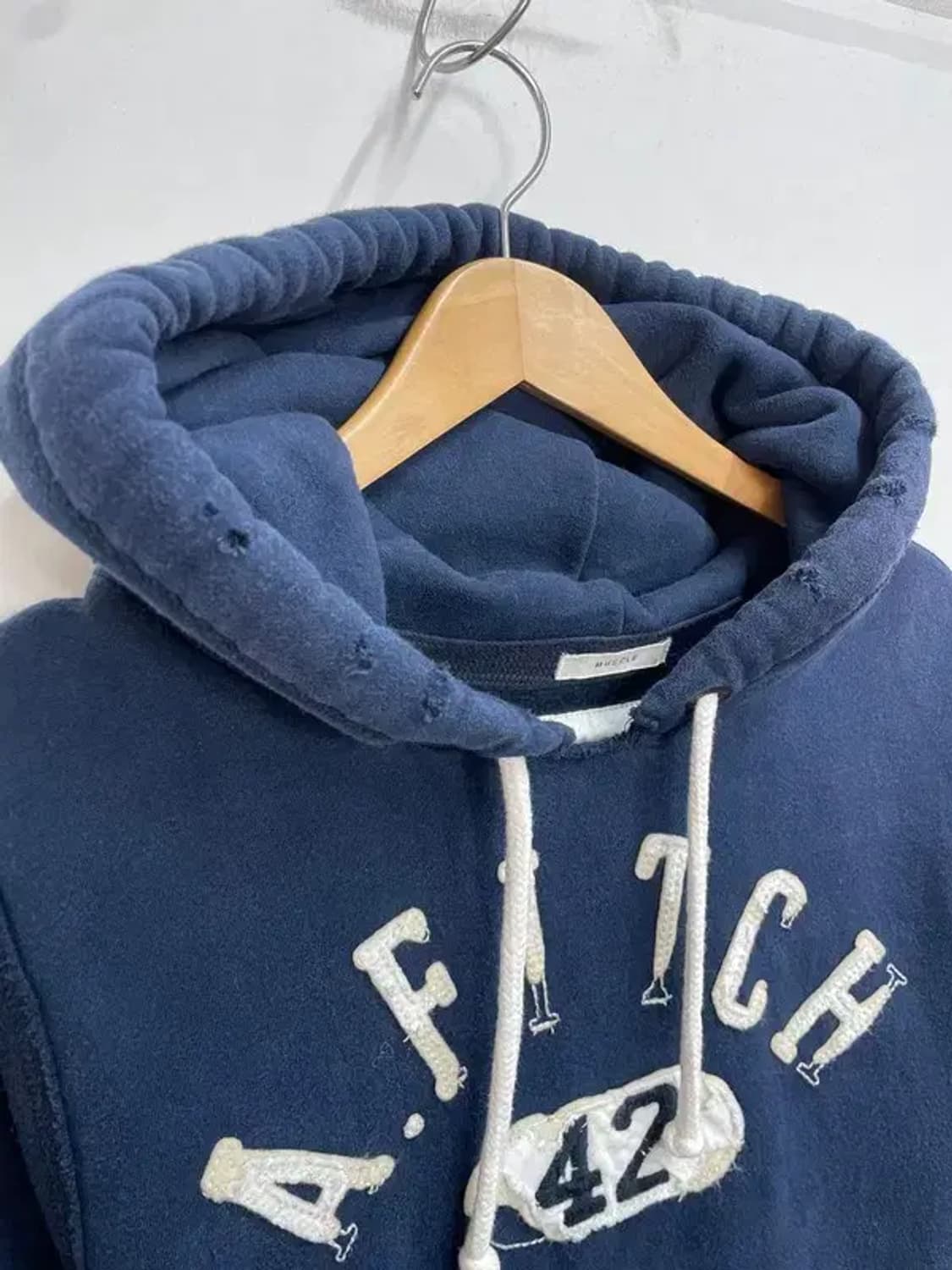 미디움 아베크롬비 빈티지 Y2K 데미지 디테일 기모 후드티 상품이미지8