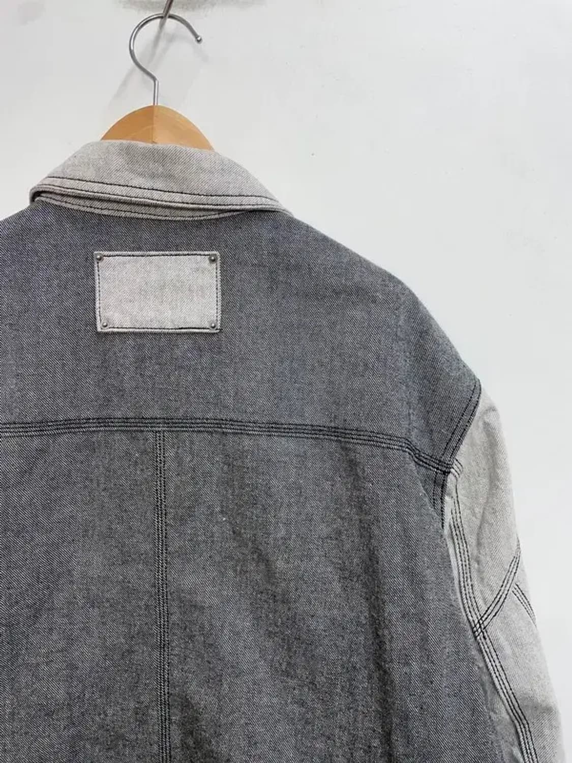 라지 메종미네드 오버핏 투톤 데님 자켓 상품이미지10