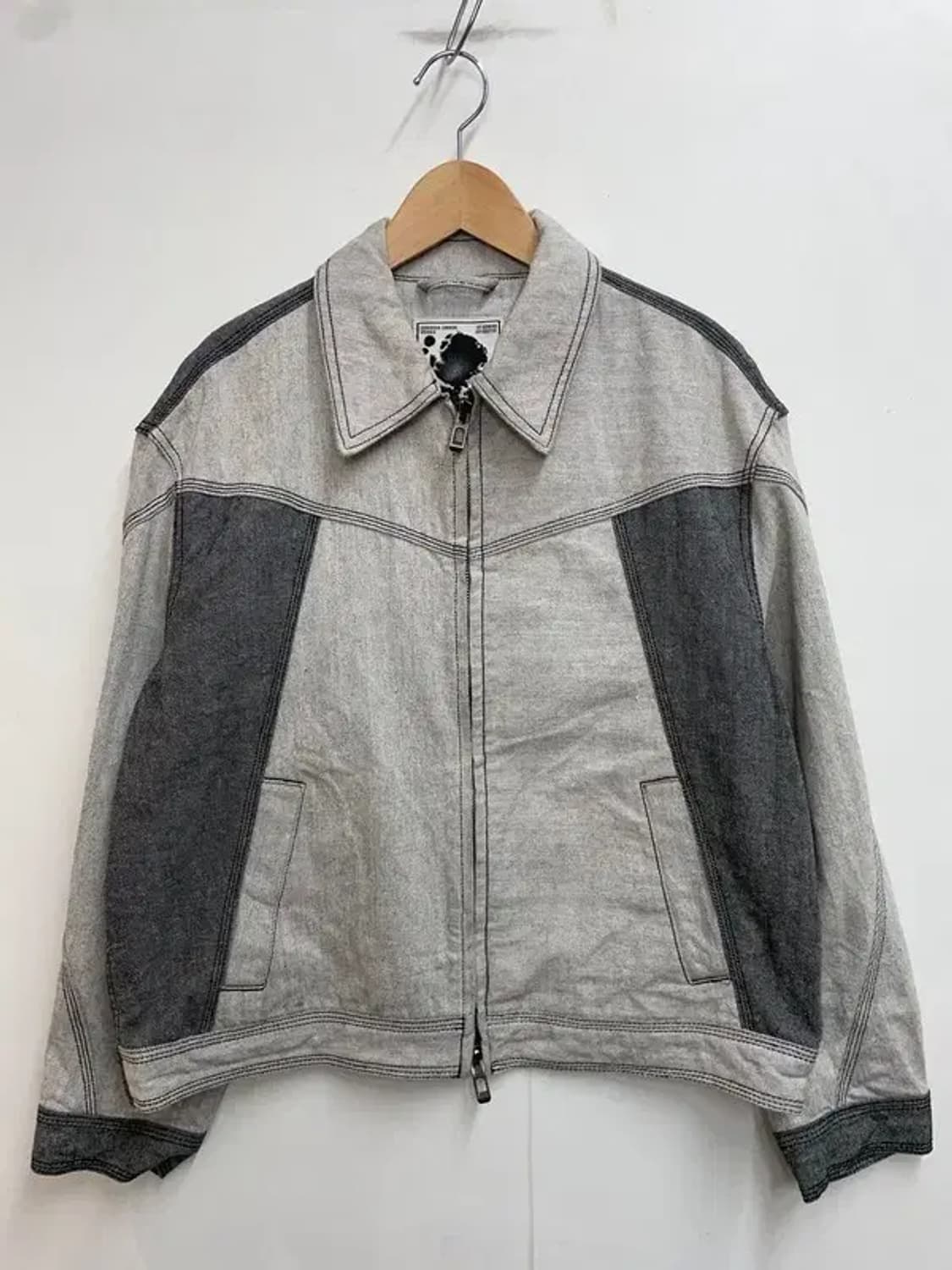 라지 메종미네드 오버핏 투톤 데님 자켓 상품이미지2