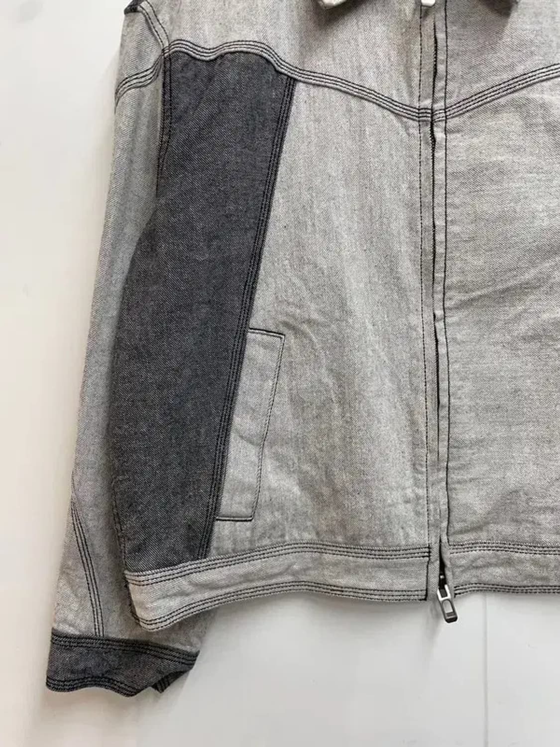 라지 메종미네드 오버핏 투톤 데님 자켓 상품이미지3