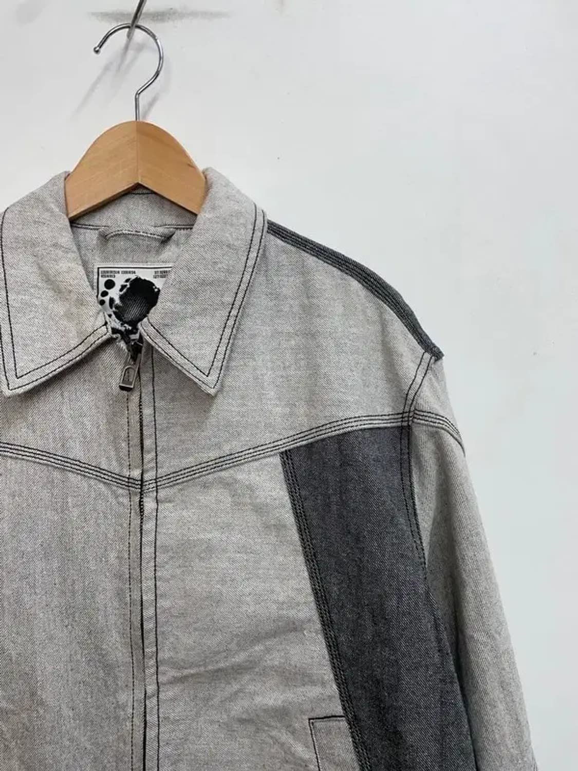 라지 메종미네드 오버핏 투톤 데님 자켓 상품이미지4