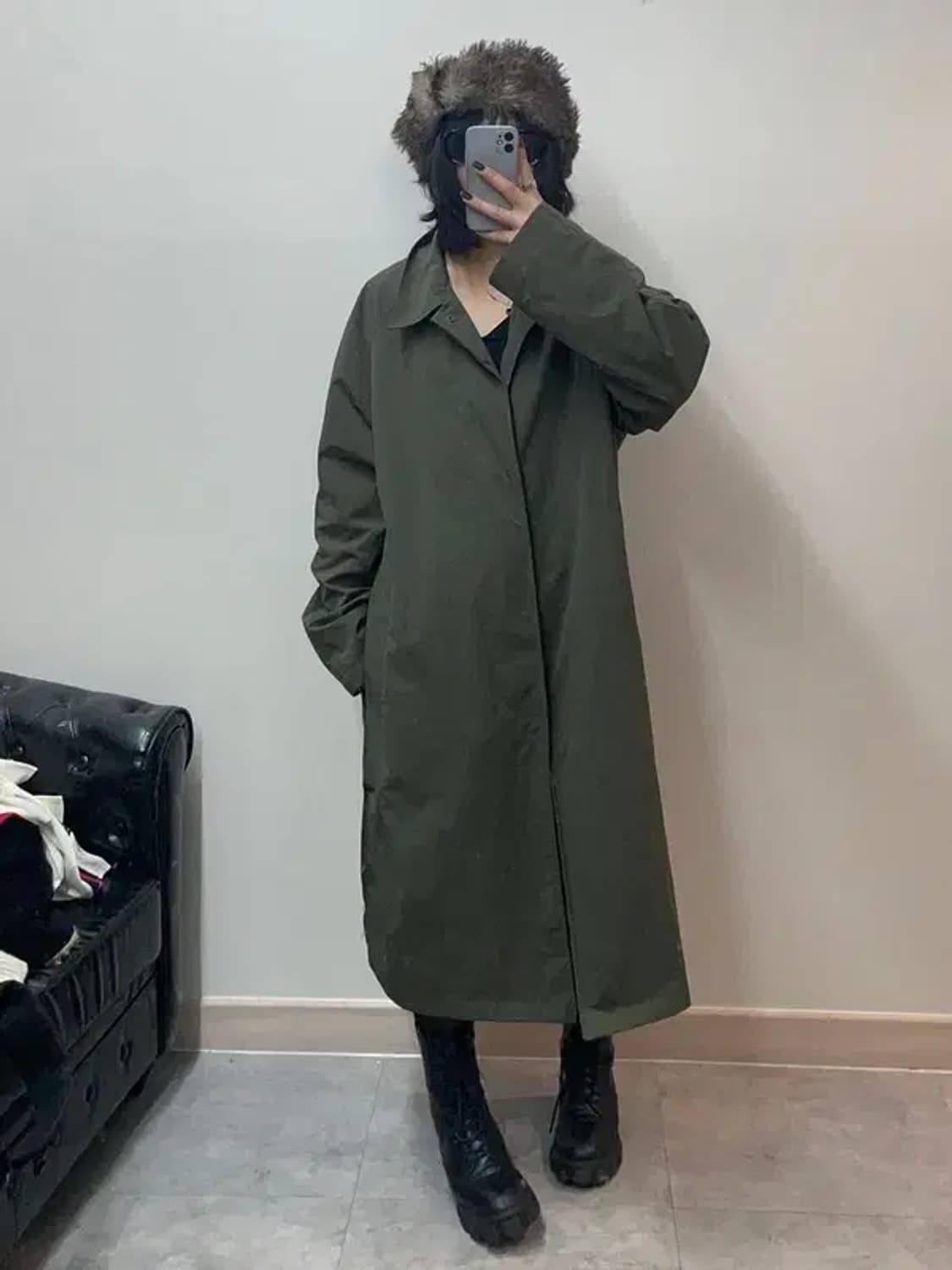 유니폼브릿지 싱글 오버핏 발마칸 코트 상품이미지1