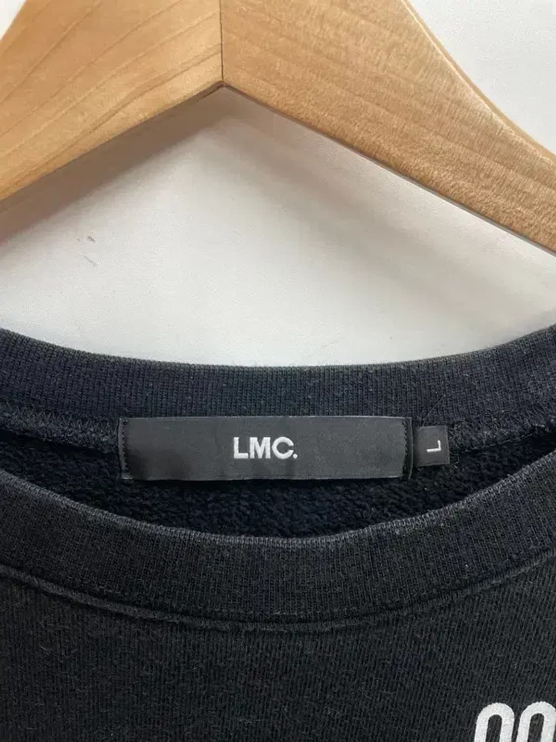 라지 lmc 오버핏 로고 맨투맨티셔츠 블랙 상품이미지5