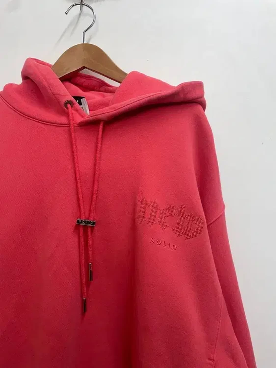 100 솔리드 옴므 NEW 스틸로고 오버핏 후드 후디 티셔츠 상품이미지5