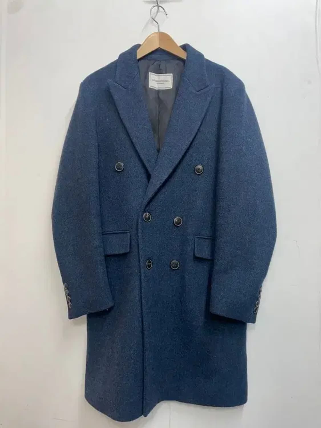 라지 앤더슨벨 개릿 롱 더블코트 오버핏 블루 상품이미지2