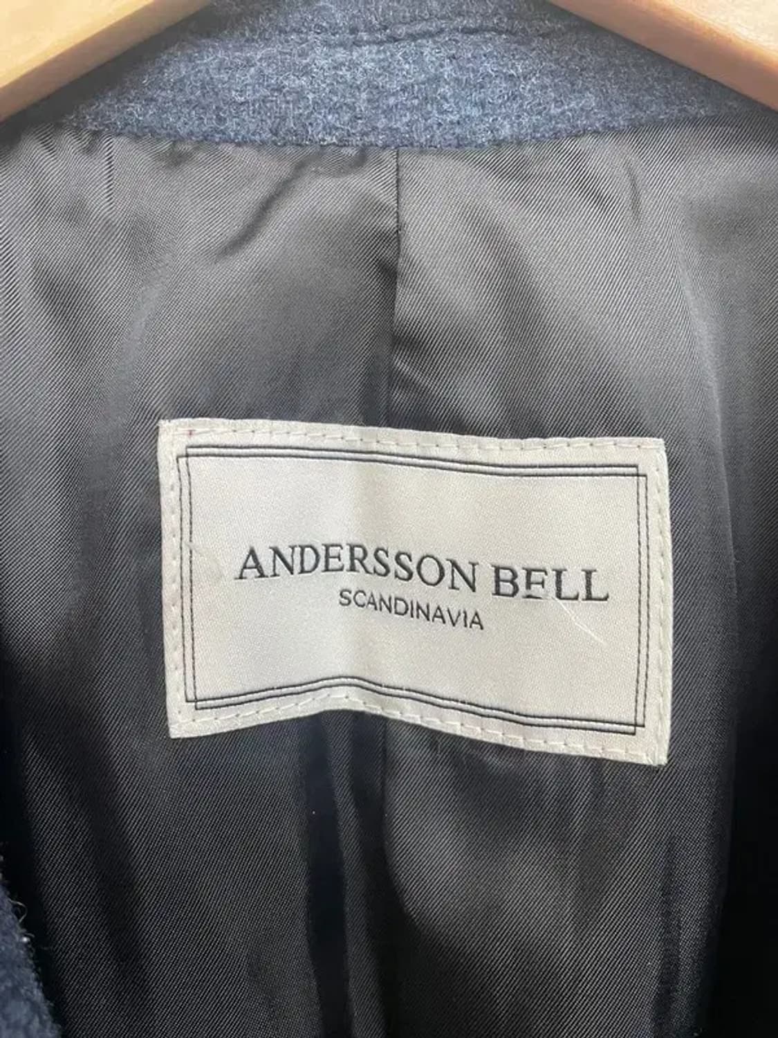 라지 앤더슨벨 개릿 롱 더블코트 오버핏 블루 상품이미지7