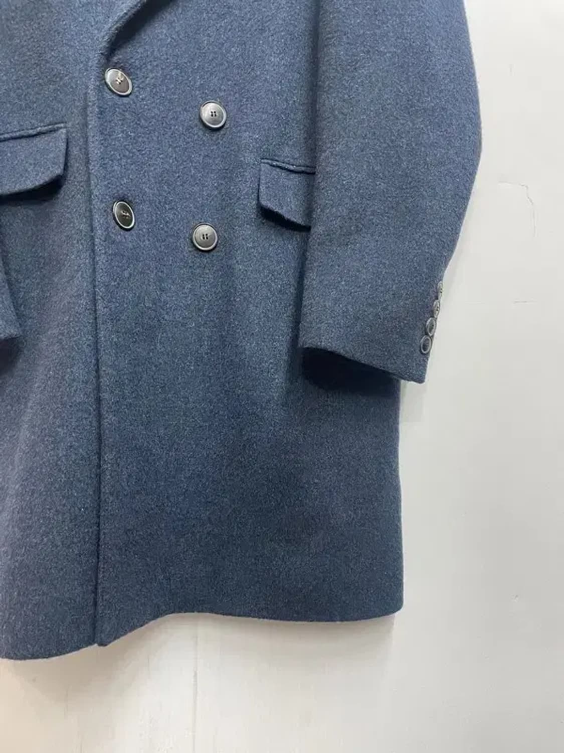 라지 앤더슨벨 개릿 롱 더블코트 오버핏 블루 상품이미지9