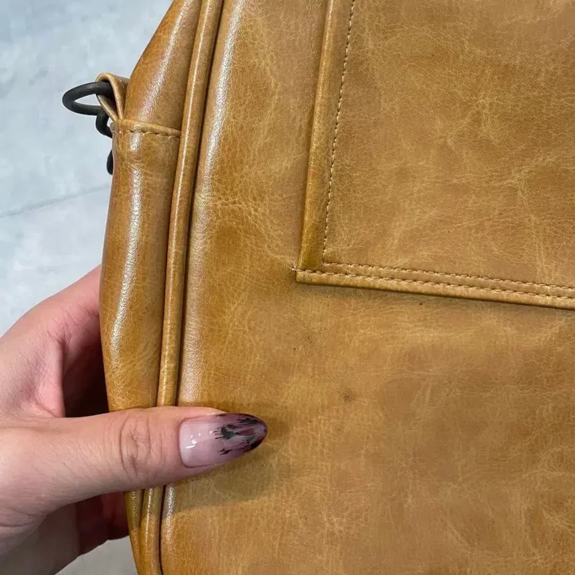 os 90s 아디다스 오리지널스 카멜브라운 트레포일 미니크로스백 상품이미지5