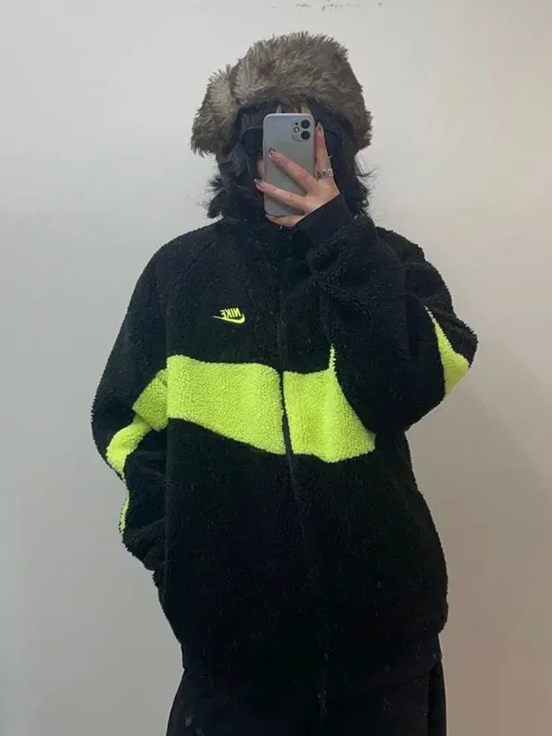 라지 나이키 빅스우시 양면 리버시블 플리스 자켓 상품이미지1