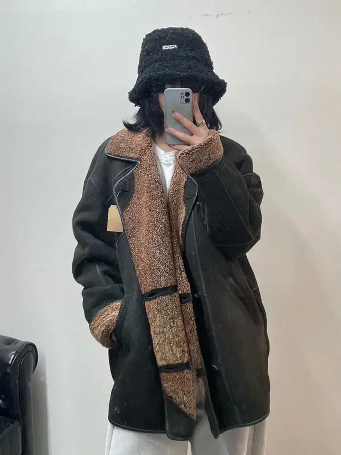 100 플레이보이 콜렉션 올드스쿨 무스탕 자켓 상품이미지1