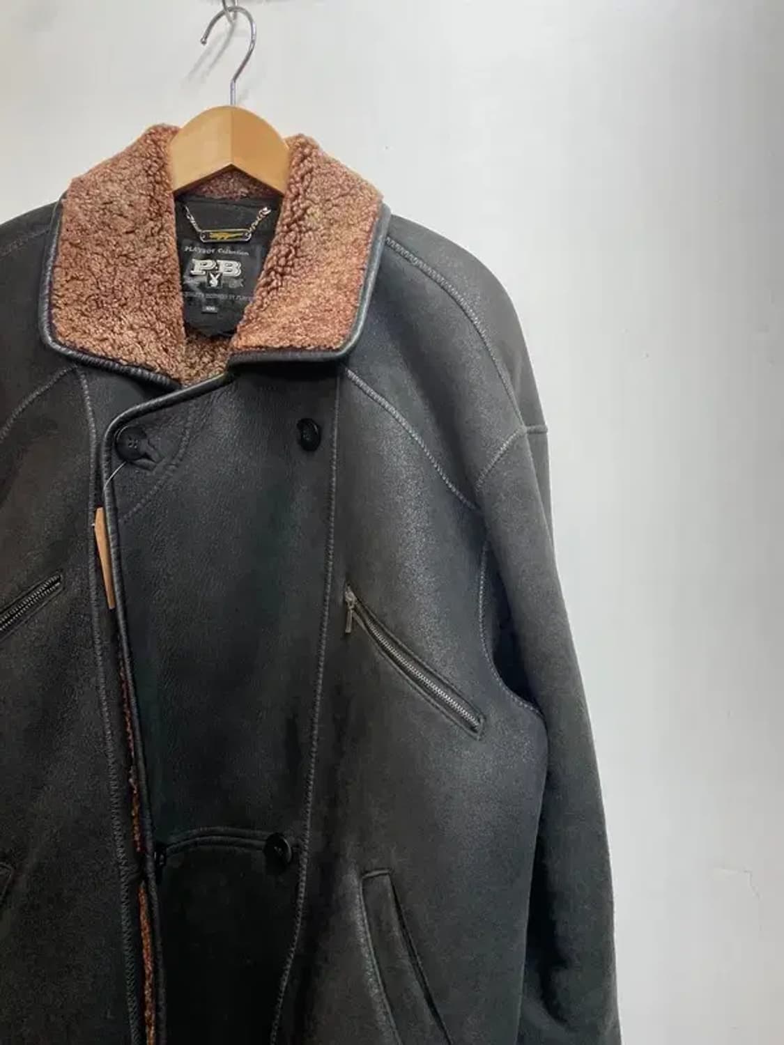 100 플레이보이 콜렉션 올드스쿨 무스탕 자켓 상품이미지4