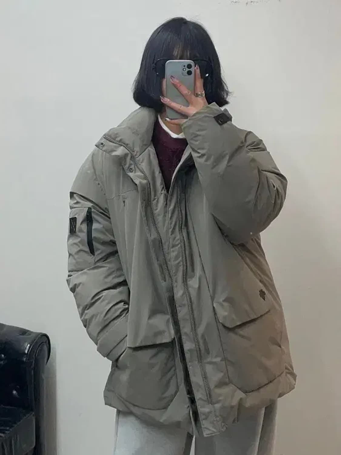 100 데상트 오버핏 듀얼리스 미드핏 점퍼 패딩 상품이미지1