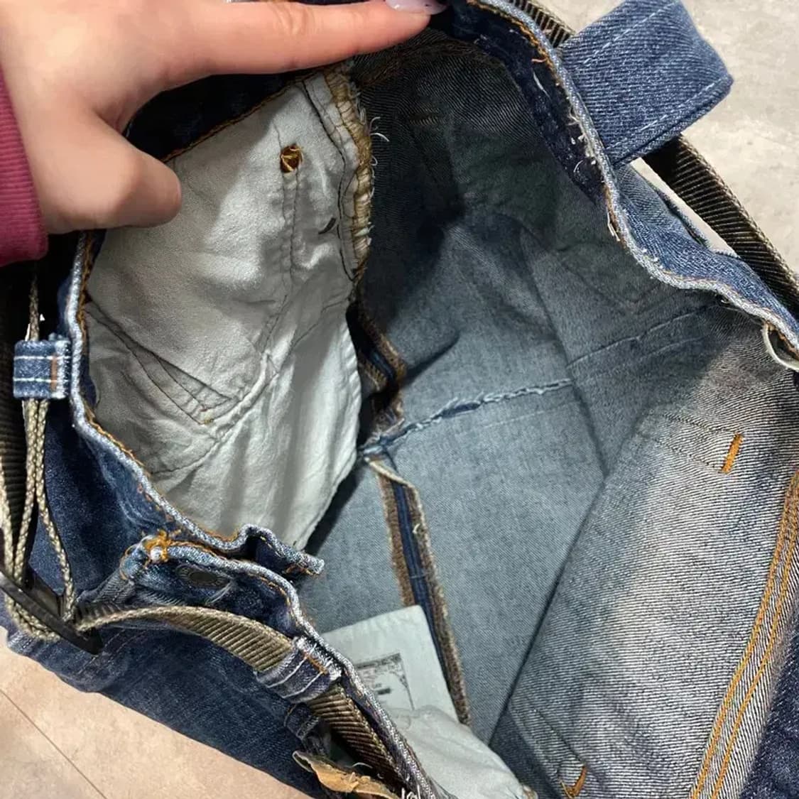 리바이스 501 데님 커스텀 숄더백 가방 상품이미지2