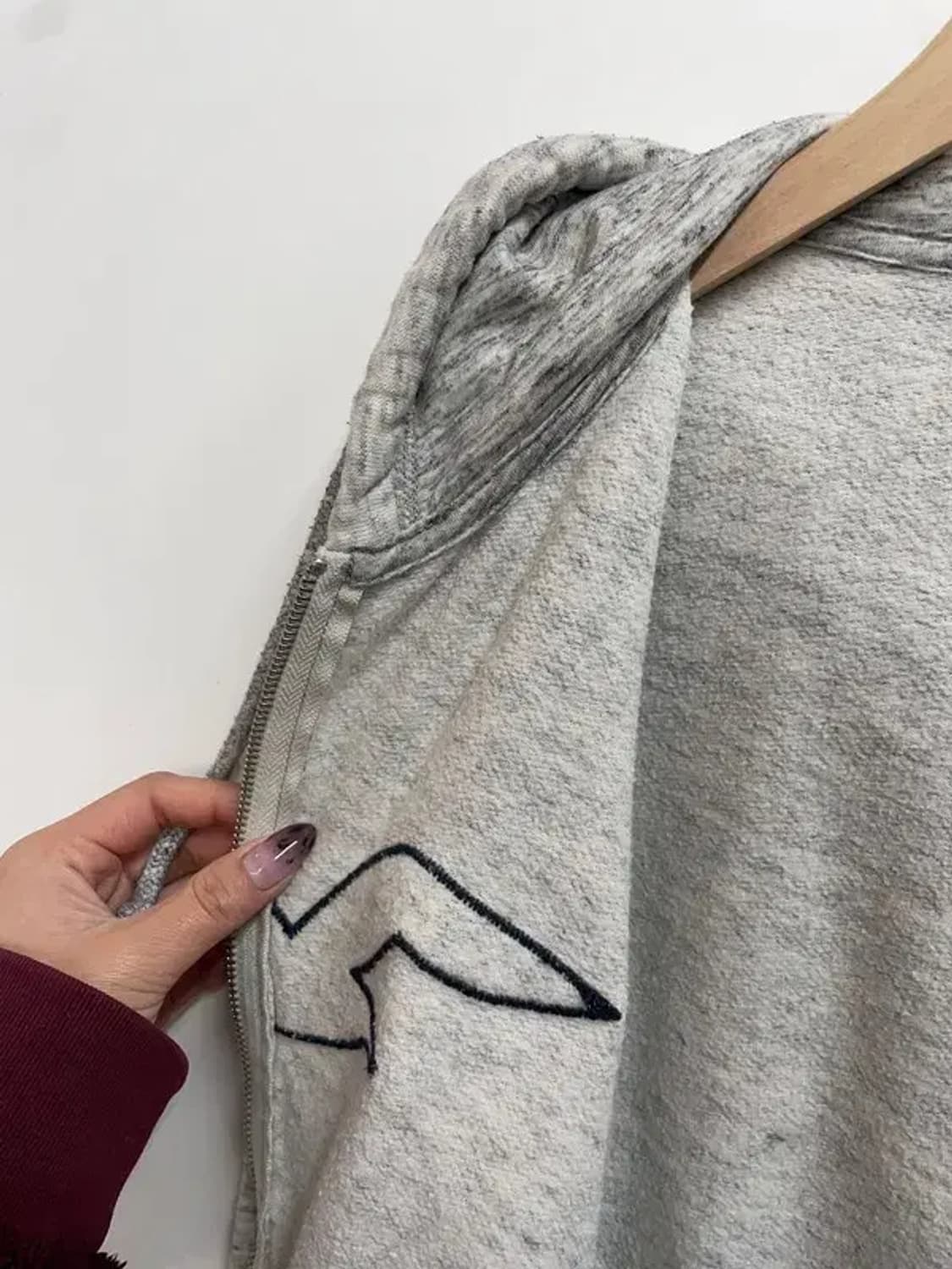 xs 홀리스터 로고 오버핏 후드 집업 후디 상품이미지6