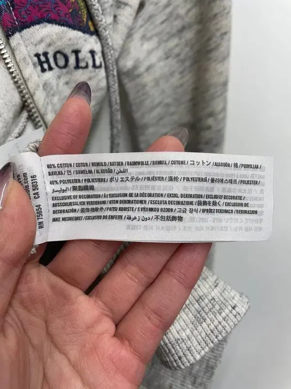 xs 홀리스터 로고 오버핏 후드 집업 후디 상품이미지8