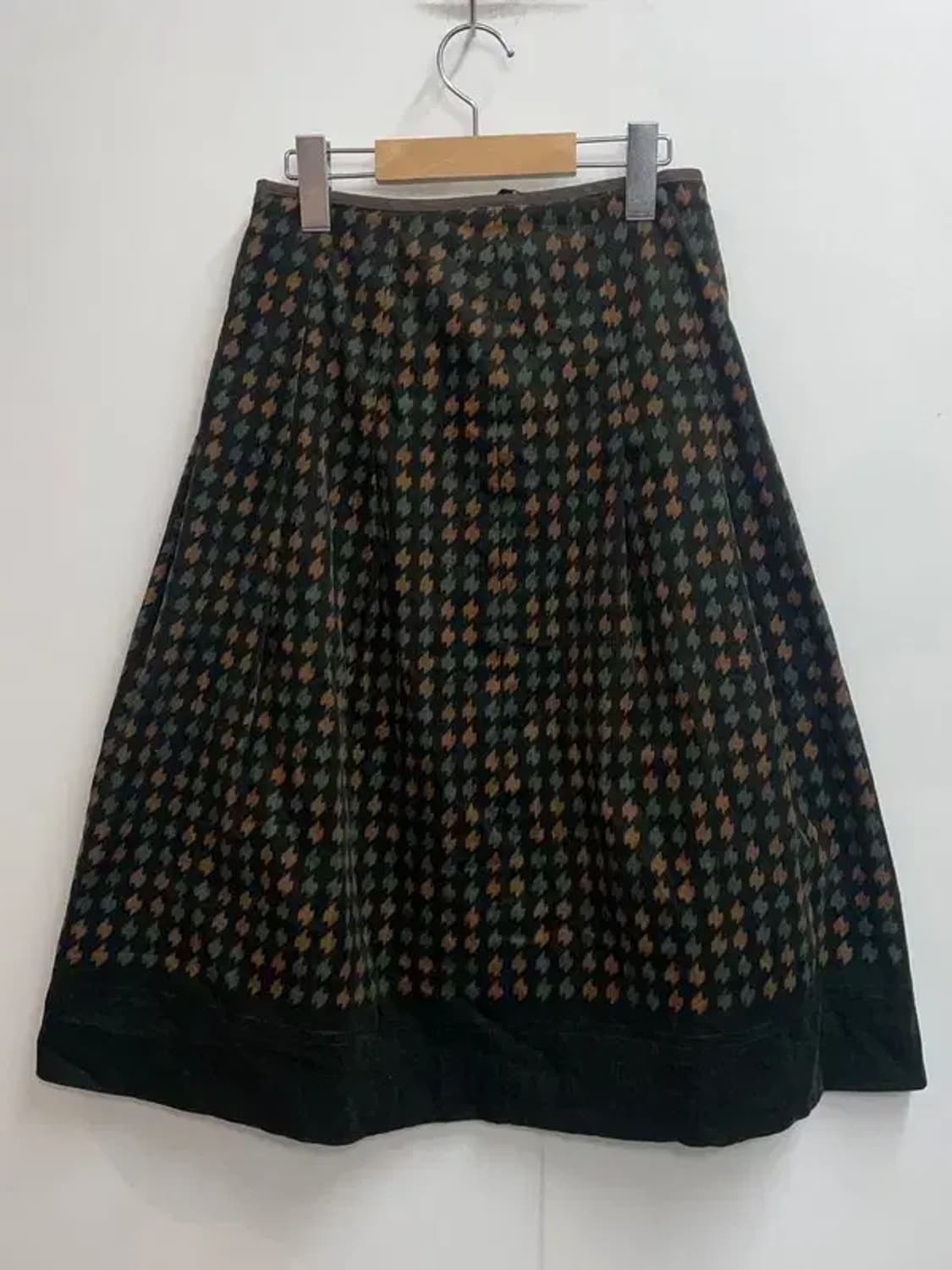 미디움 JPN 빈티지 모리 무드 체크 미디 스커트 브라운 상품이미지2