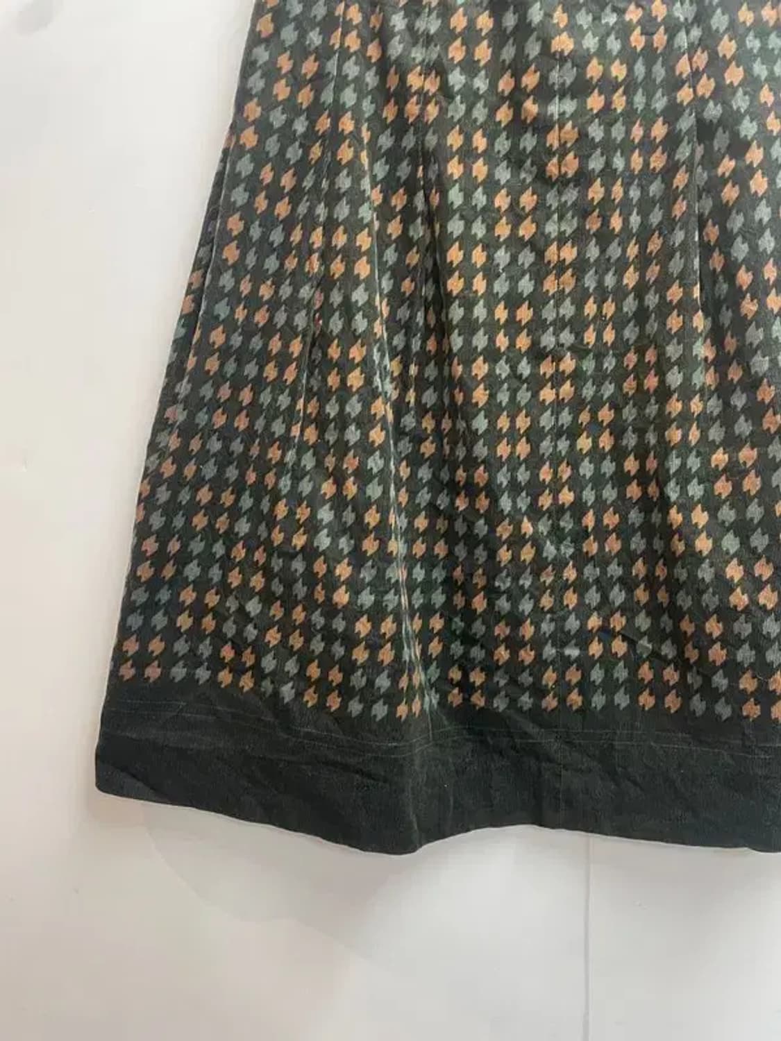 미디움 JPN 빈티지 모리 무드 체크 미디 스커트 브라운 상품이미지3