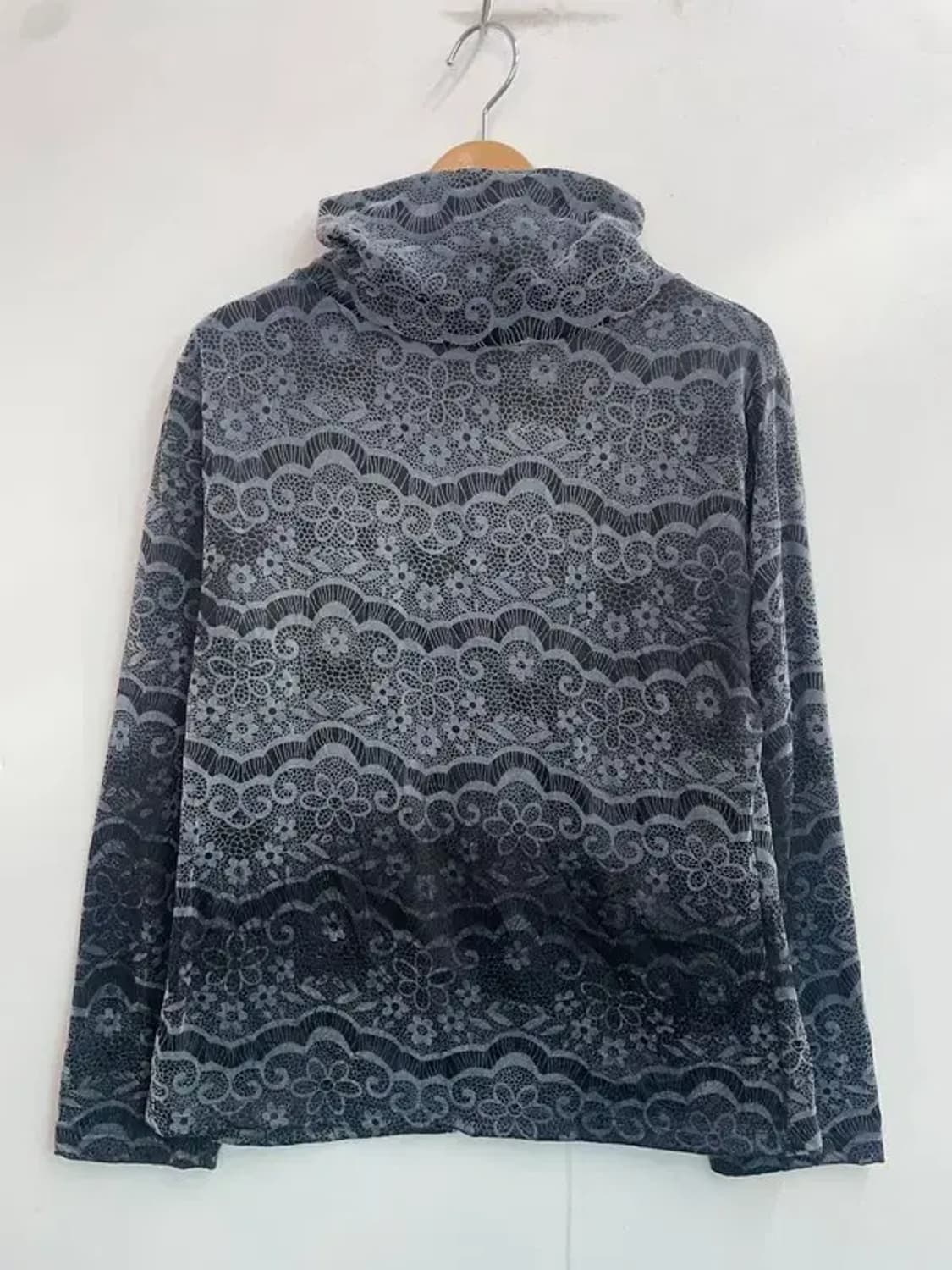 M-L 빈틴지 JAN  그레이 터틀넥 플리스 스웨트셔츠 상품이미지2