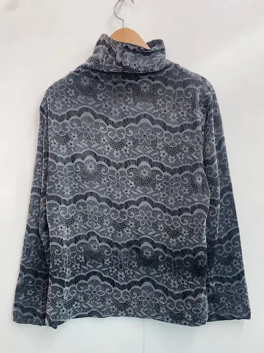 M-L 빈틴지 JAN  그레이 터틀넥 플리스 스웨트셔츠 상품이미지6