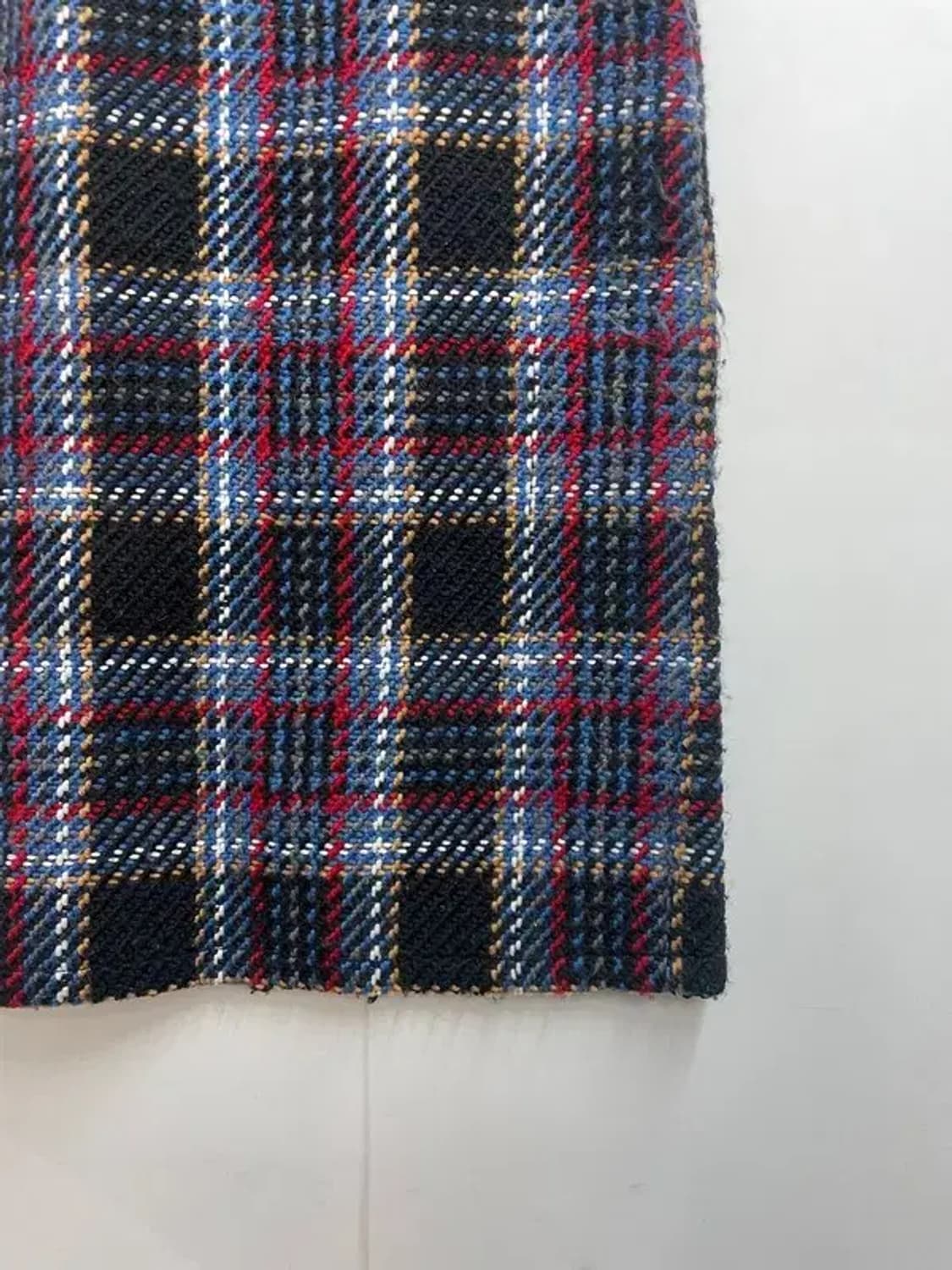 미디움 JPN 체크 트위드 미디 스커트 네이비 상품이미지3