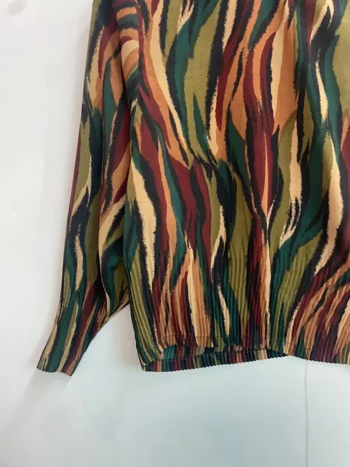 프리 빈티지 패턴 멀티컬러 크롭 블라우스 상품이미지3