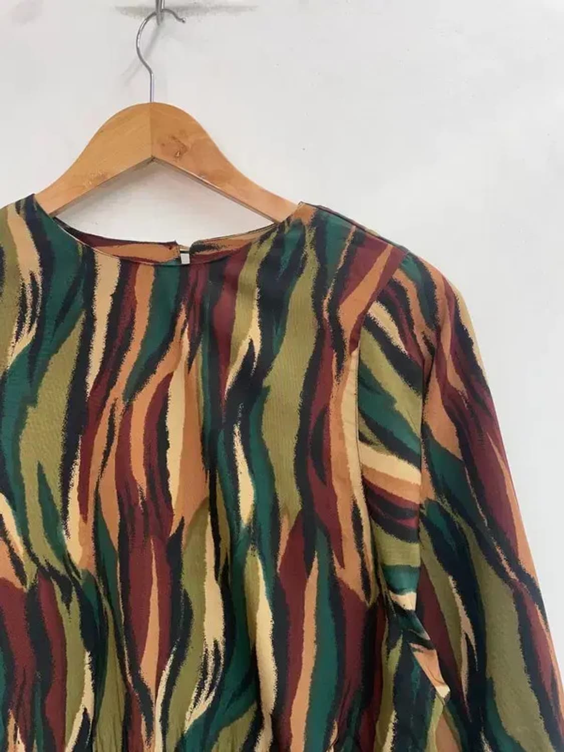 프리 빈티지 패턴 멀티컬러 크롭 블라우스 상품이미지4