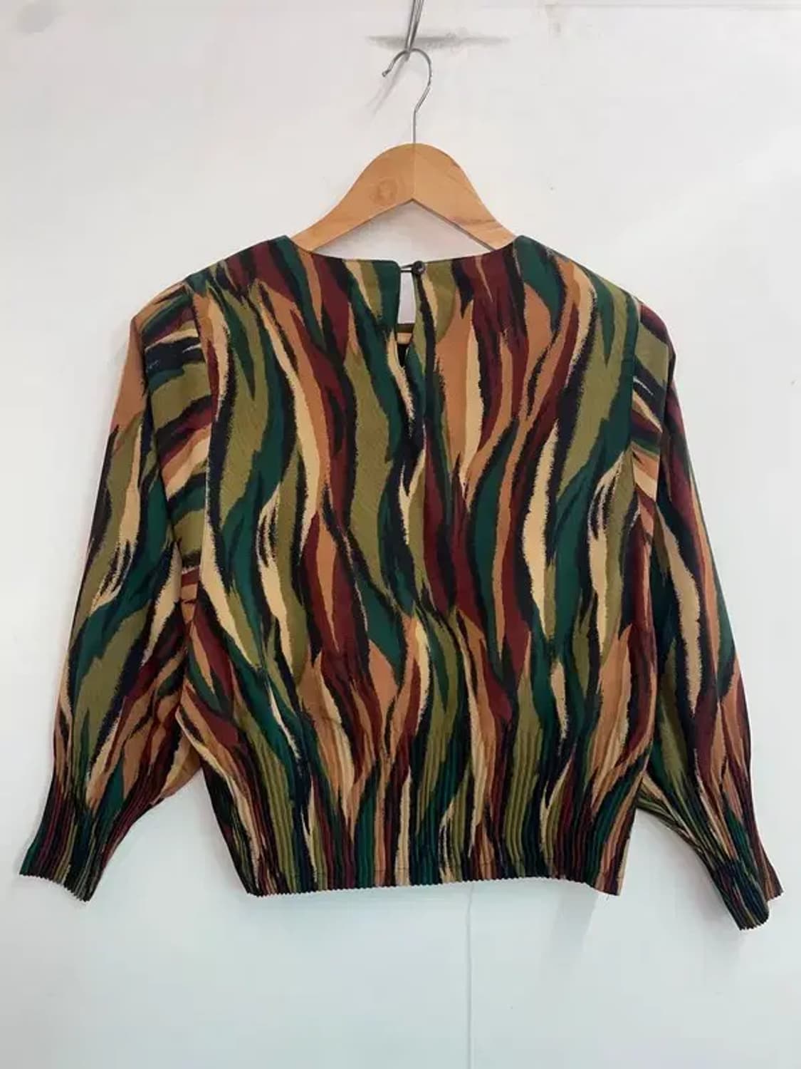 프리 빈티지 패턴 멀티컬러 크롭 블라우스 상품이미지6