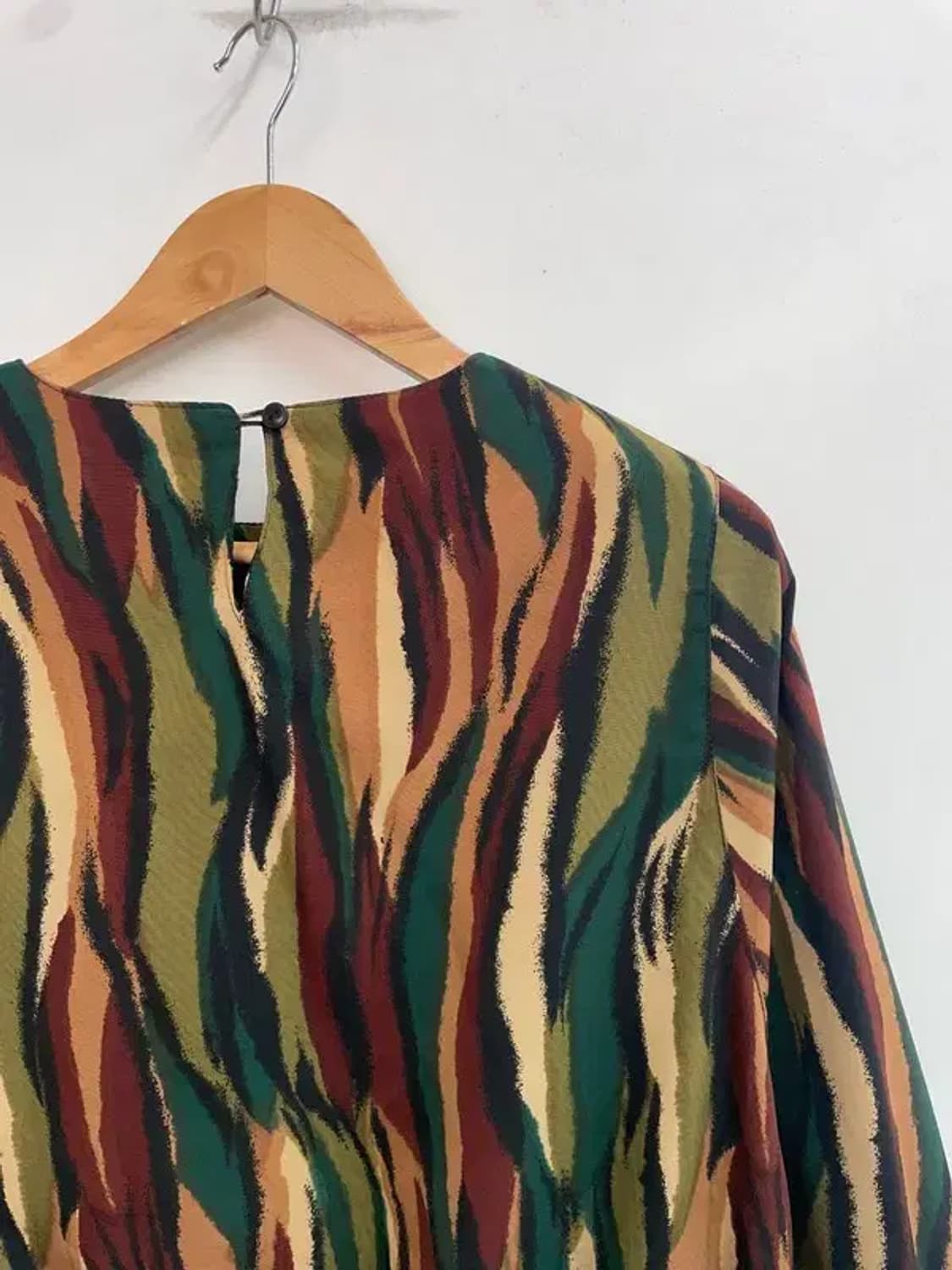 프리 빈티지 패턴 멀티컬러 크롭 블라우스 상품이미지8