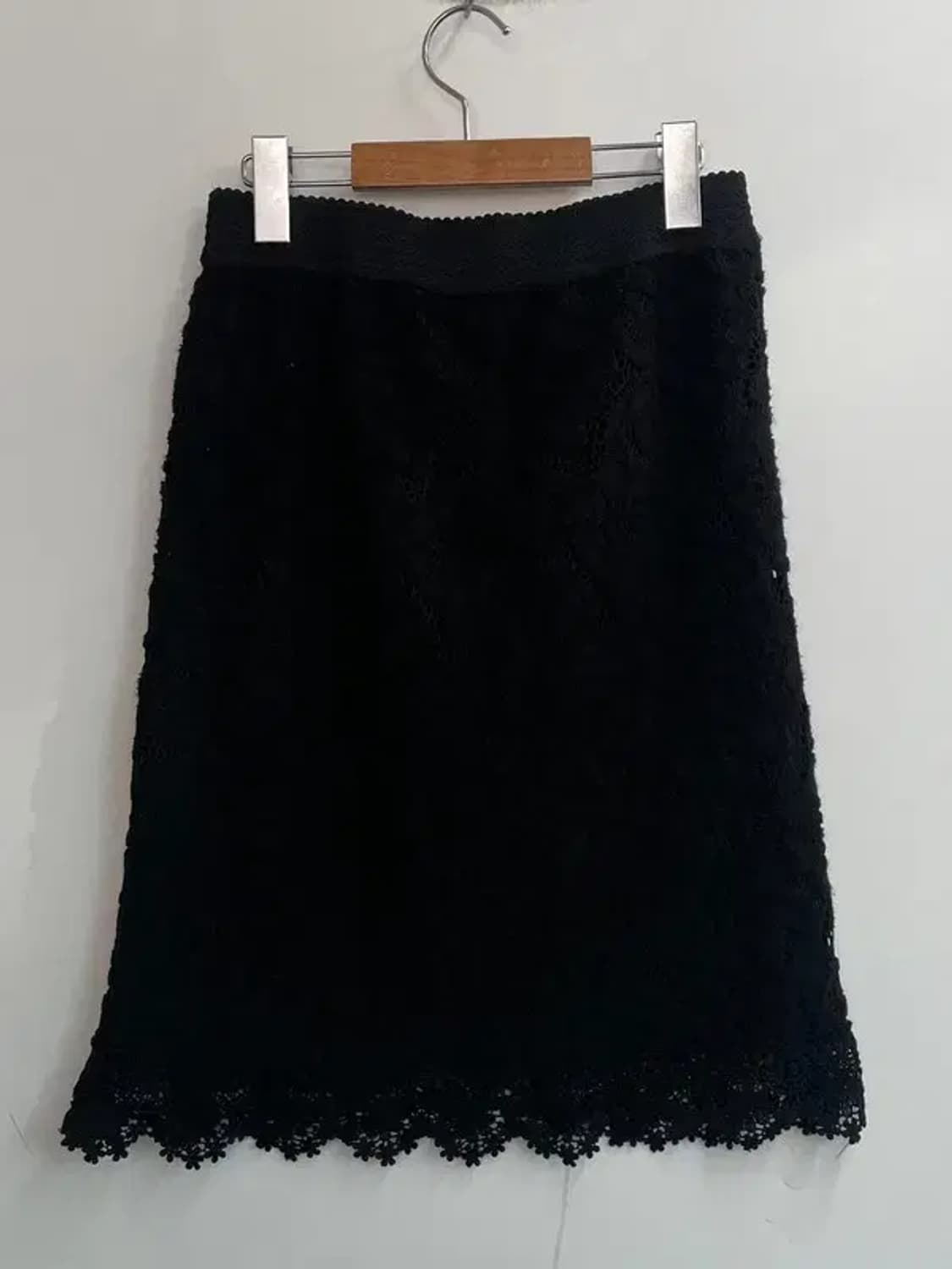 프리 빈티지 레이스 미니 스커트 블랙 상품이미지2