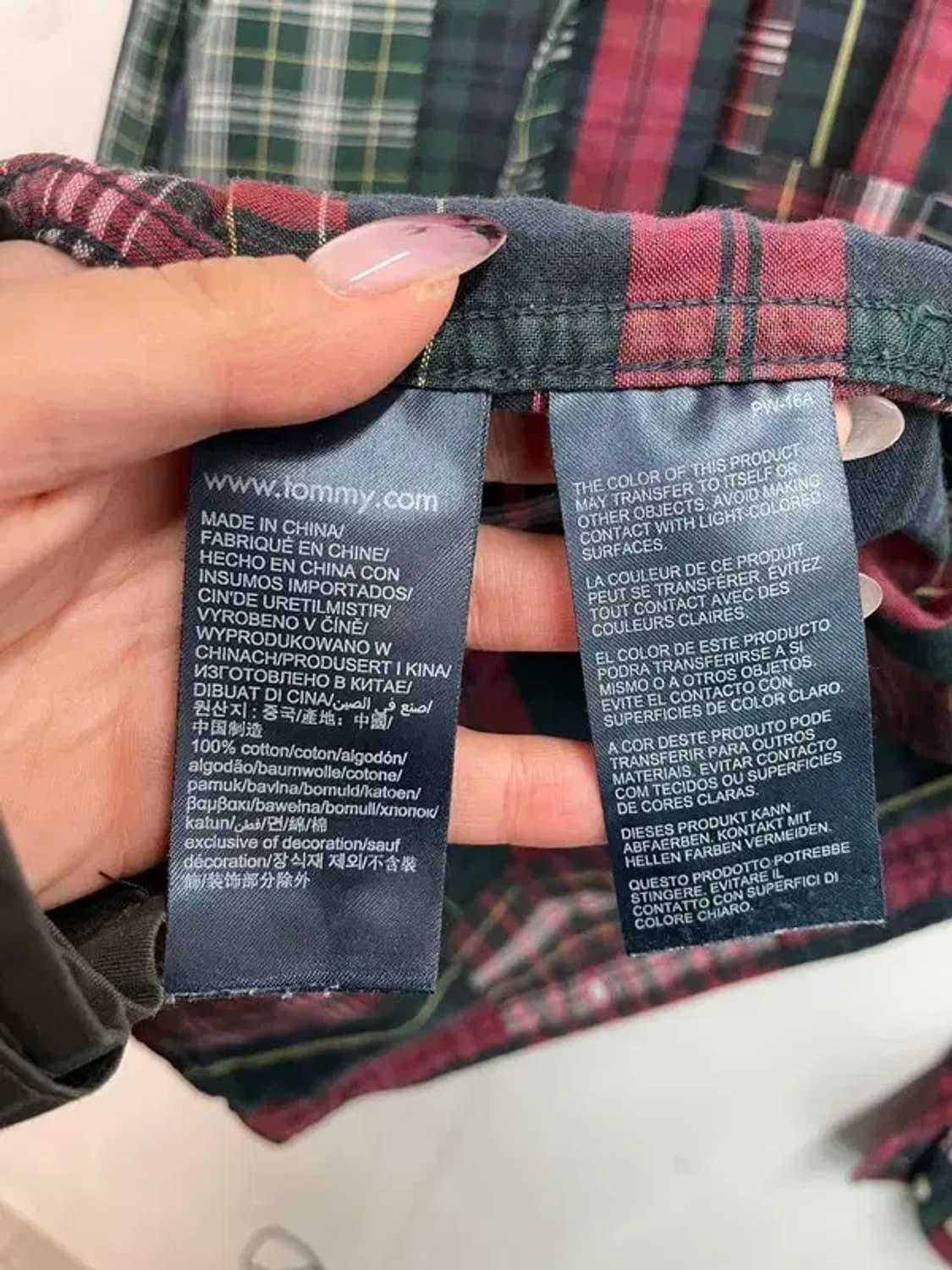 XXL 타미힐피거 빅사이즈 오버핏 체크 셔츠 상품이미지7