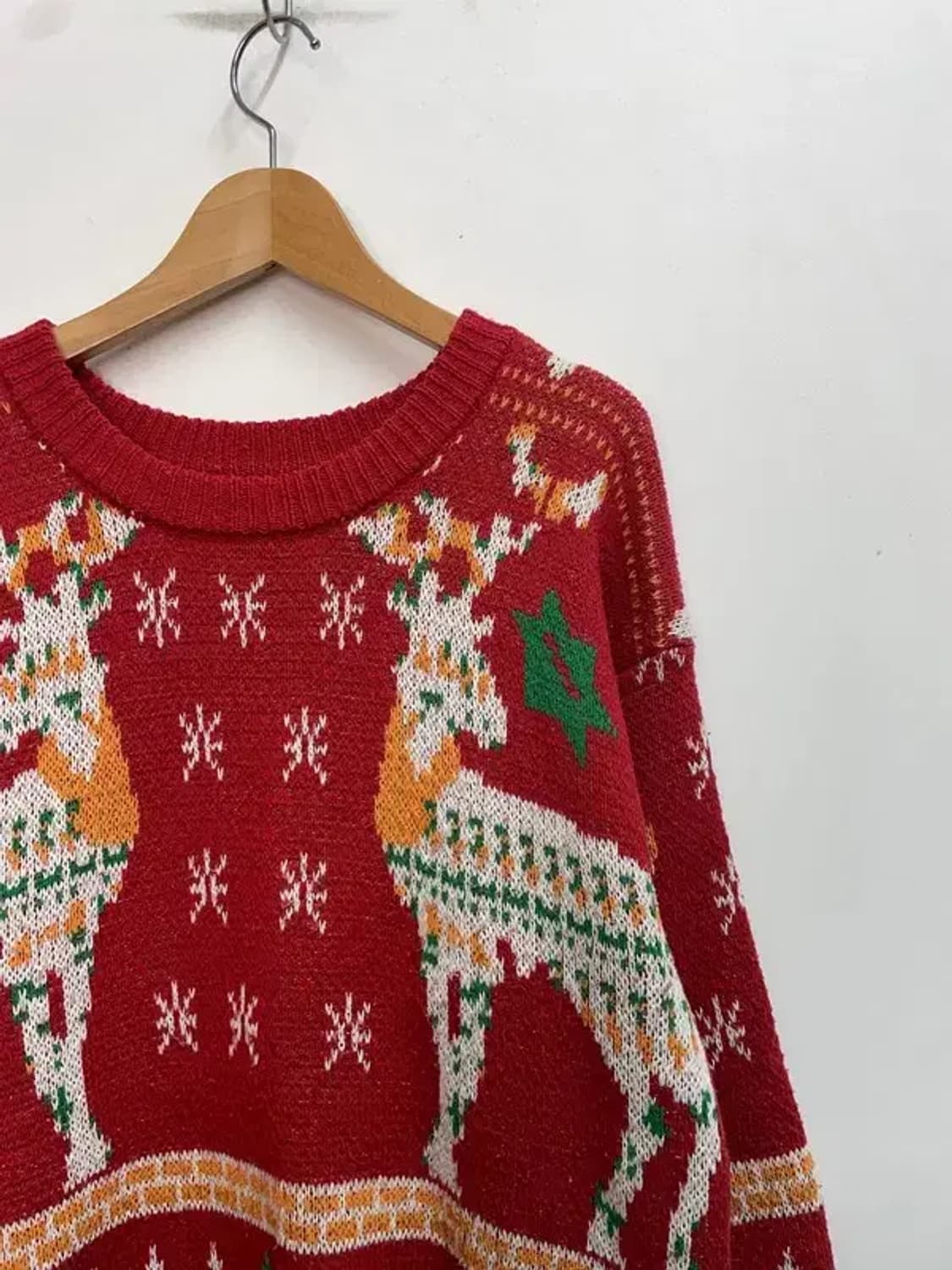 프리 사슴 크리스마스트리 패턴빈티지 스웨터 상품이미지4