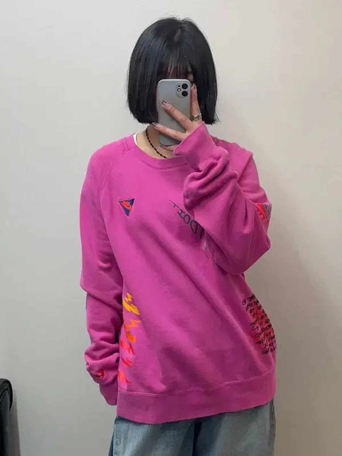 나이키 nsw 오버핏 스웻셔츠 핑크 상품이미지1