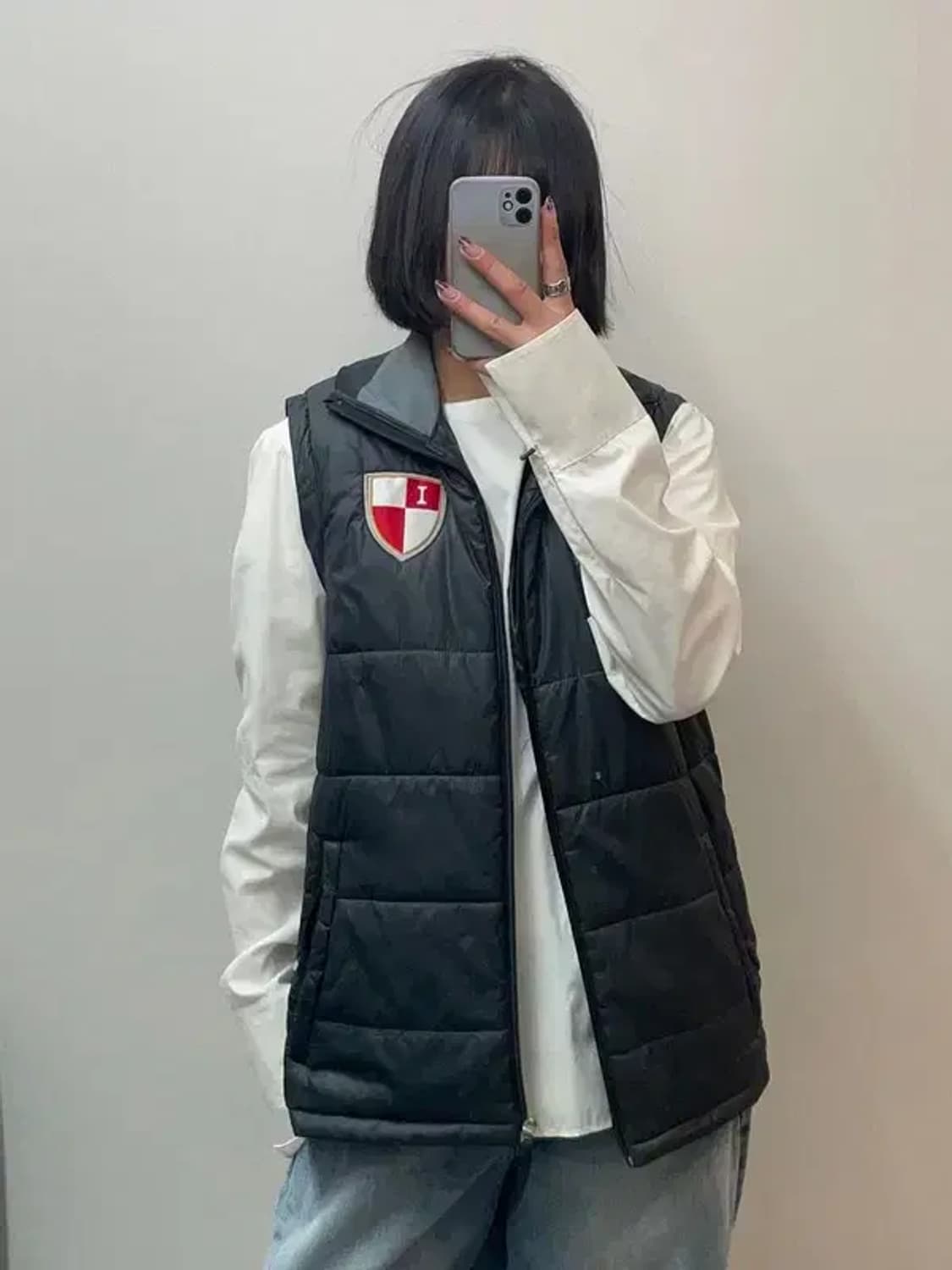 105 아디다스 k리그 부산아이파크 패딩조끼 블랙 상품이미지1