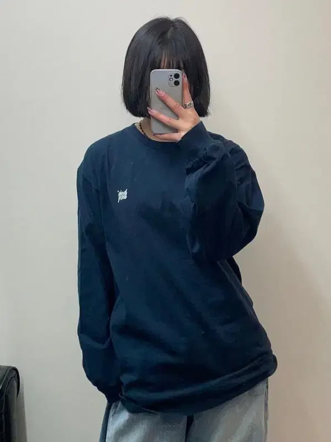 라지 브룩스브라더스 오버핏 로고 긴팔티셔츠 쭉티 상품이미지1