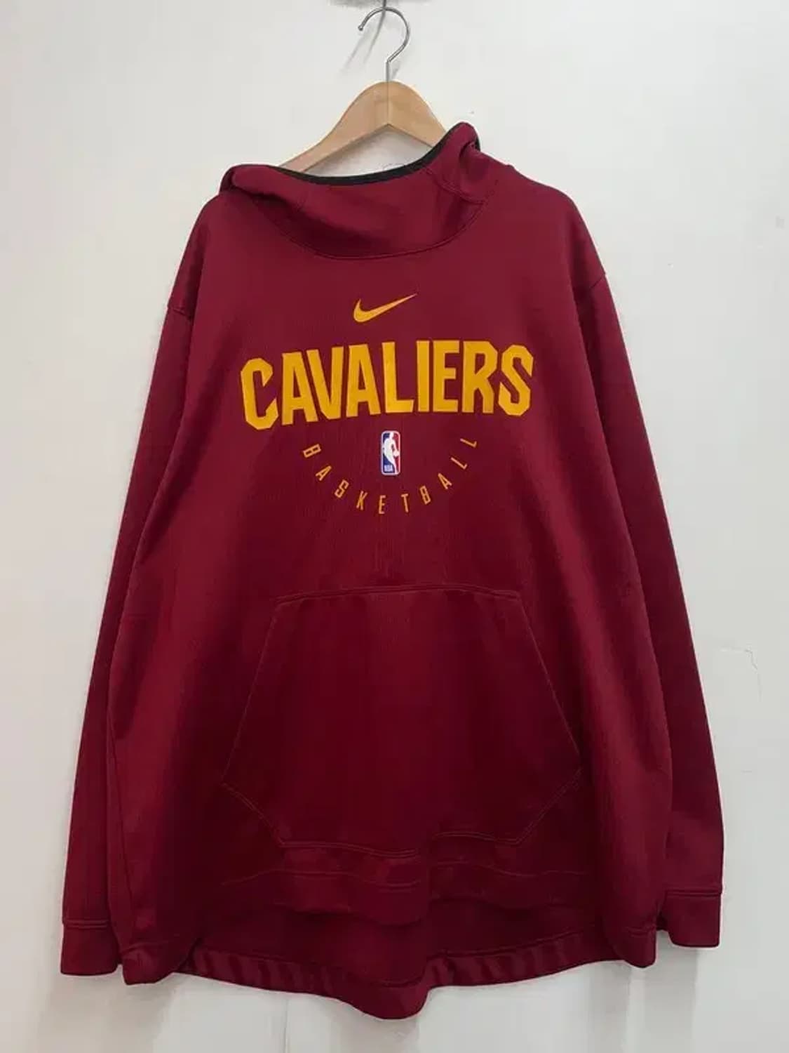 3XL 나이키 클리블랜드 카발리어스 드라이핏 웜업 후디 버건디 상품이미지2