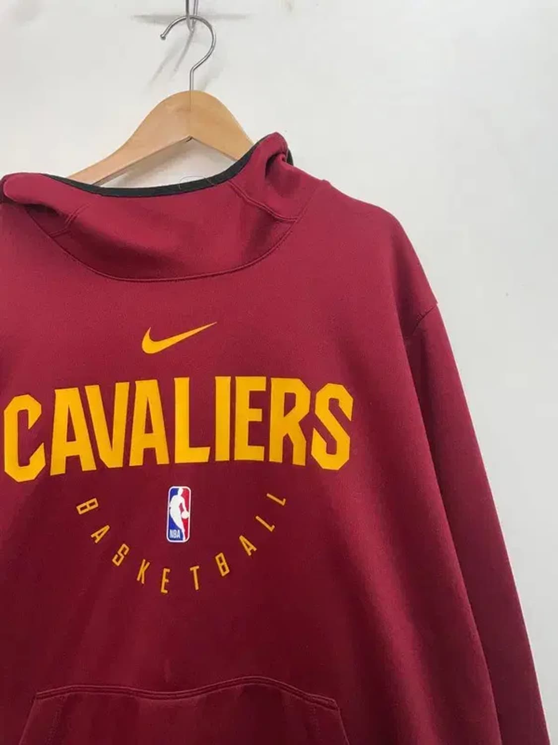 3XL 나이키 클리블랜드 카발리어스 드라이핏 웜업 후디 버건디 상품이미지4