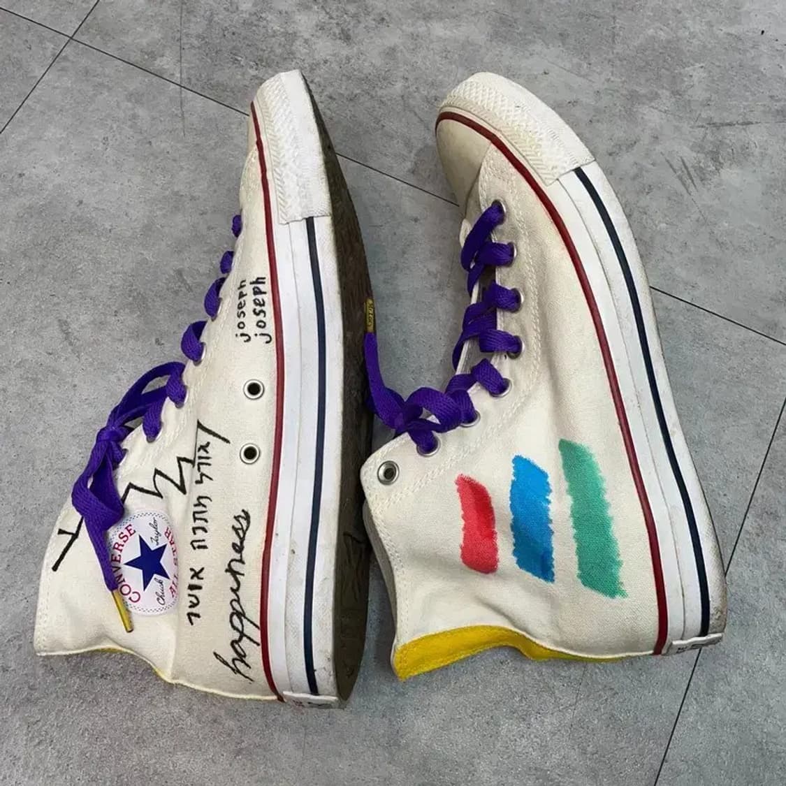 270 컨버스 척테일러 커스텀 하이탑 스니커즈 화이트 상품이미지4