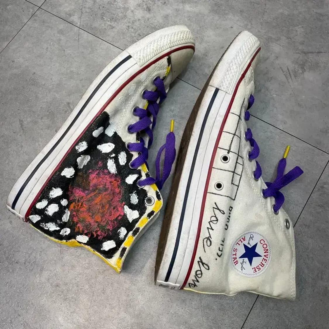 270 컨버스 척테일러 커스텀 하이탑 스니커즈 화이트 상품이미지5