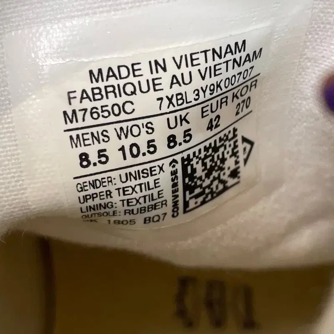 270 컨버스 척테일러 커스텀 하이탑 스니커즈 화이트 상품이미지7