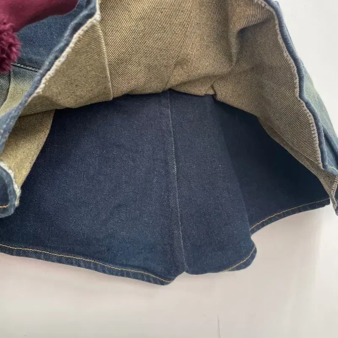 스몰 미사용 wooha 데님 스커트 팬츠 윈터착용모델 상품이미지10