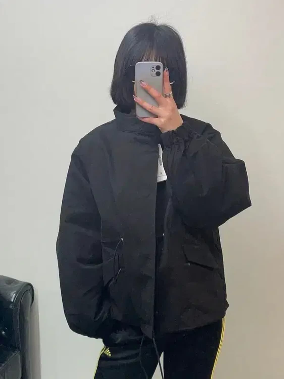 스몰 미사용 라퍼지스토어 코튼 내피 자켓 블랙 상품이미지1