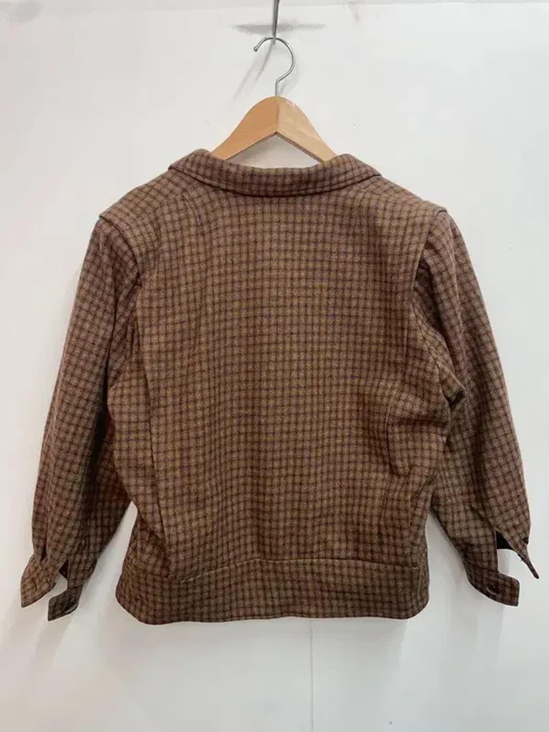 코디세트 jpn 여자 울 체크 자켓 스커트 셋업 상품이미지5