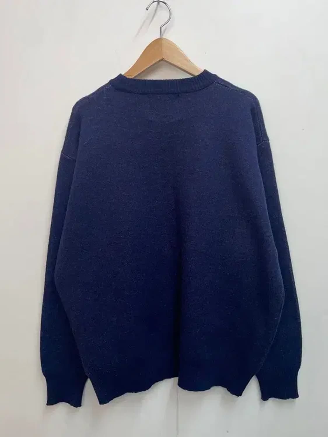 라지 곤니치와 봉주르 덕 오버핏 네이비 니트 상품이미지7