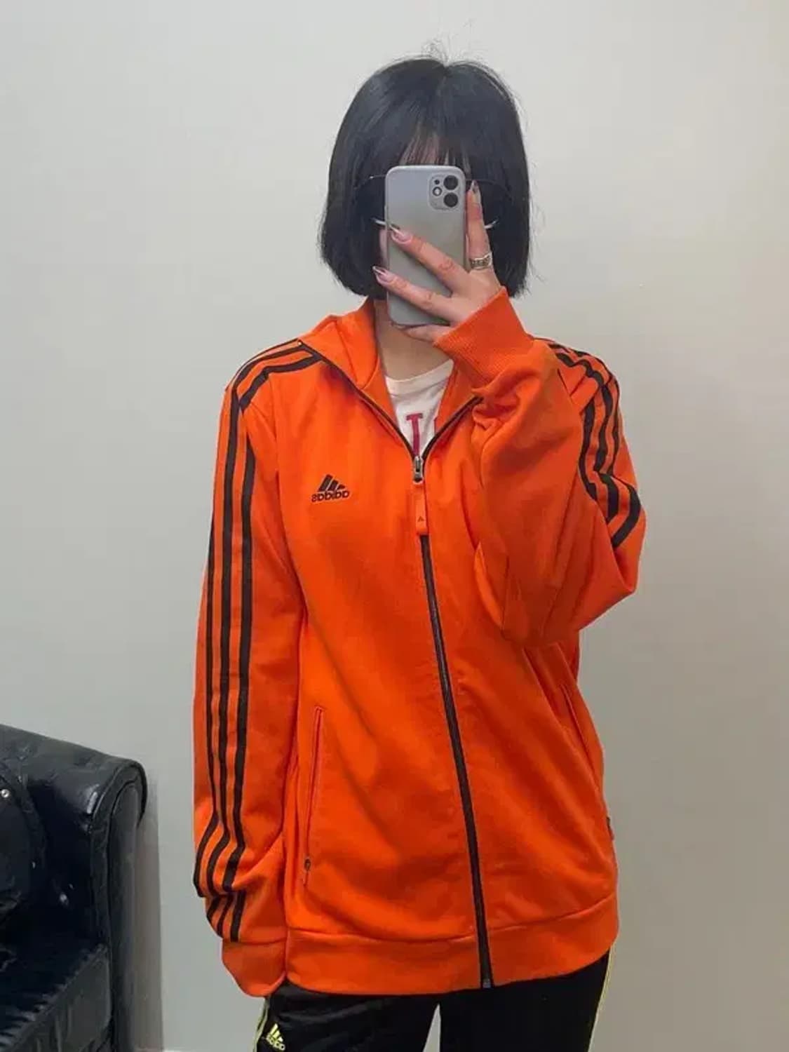 100 아디다스 og 미니멀 삼선 트랙탑 져지 오렌지 상품이미지1